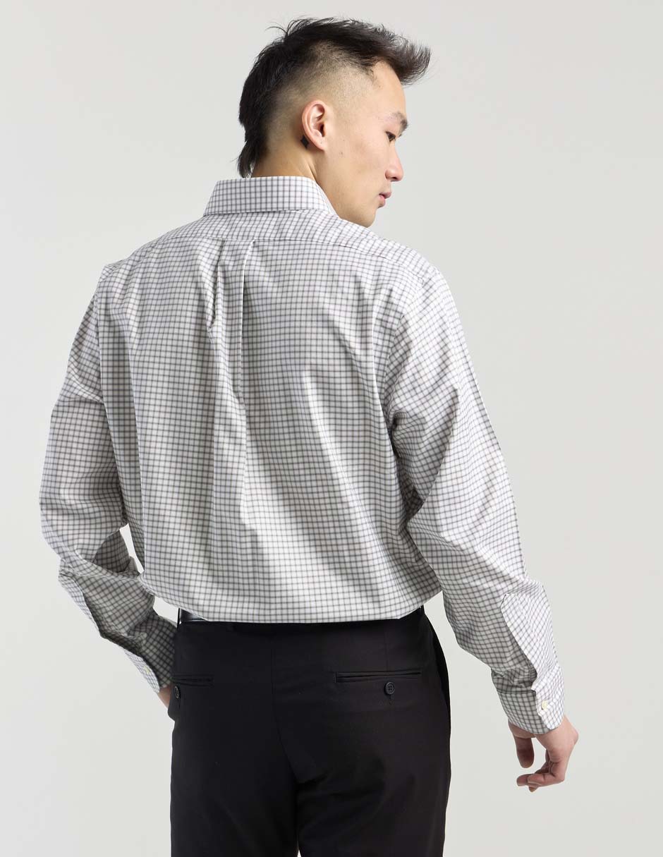 Camisa de vestir de algodón manga larga para hombre 6