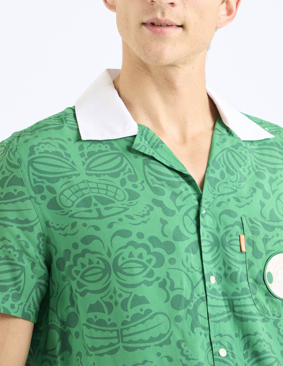 Camisa business casual manga corta para hombre 4