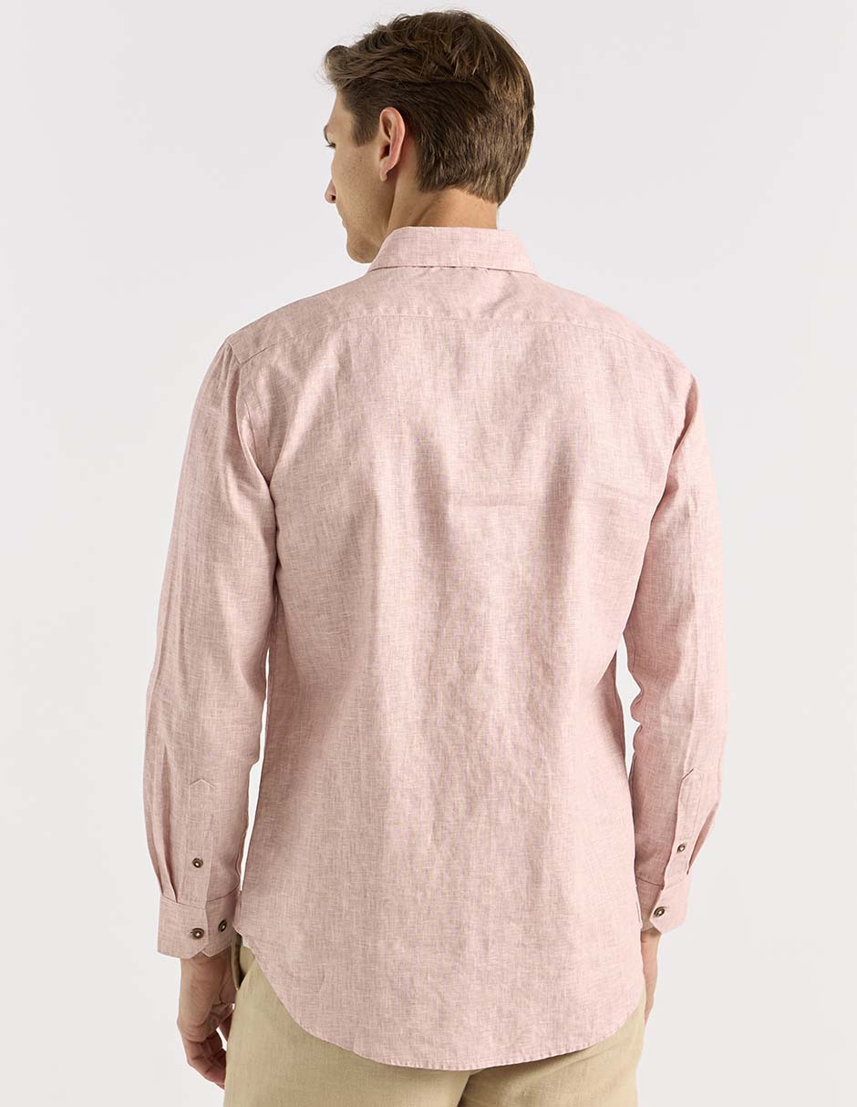 Camisa formal de algodón manga larga para hombre 6