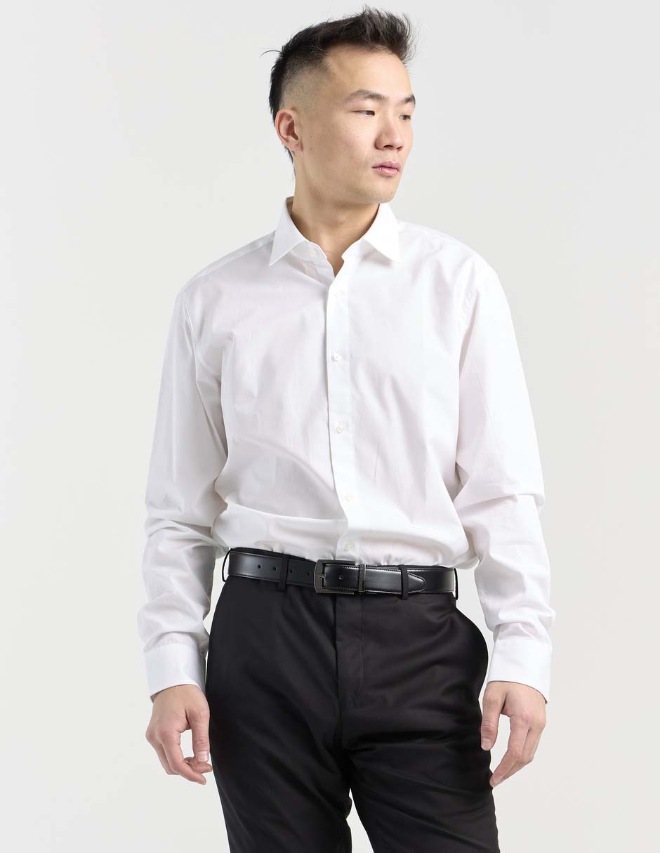 Camisa de vestir de algodón manga larga para hombre 2