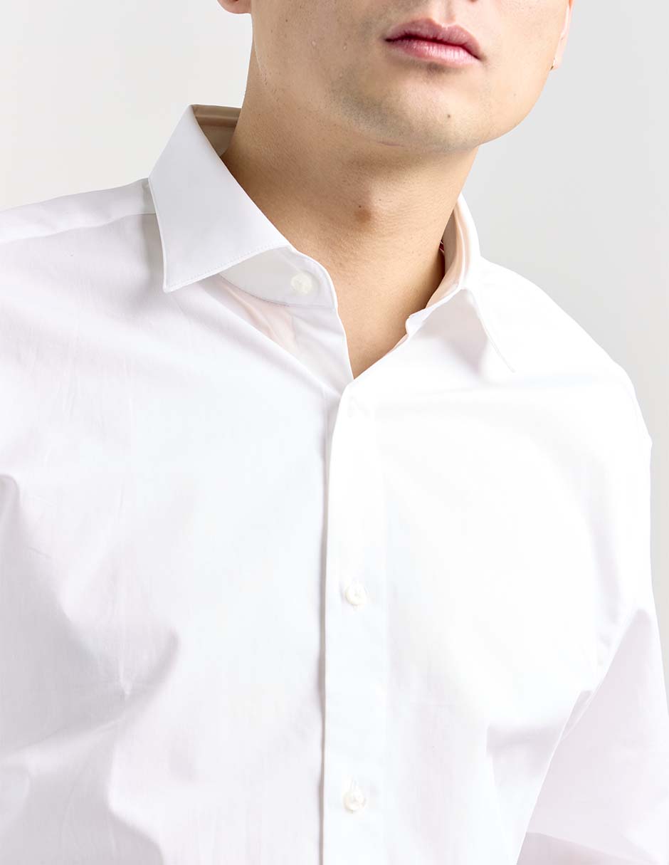 Camisa de vestir de algodón manga larga para hombre 4