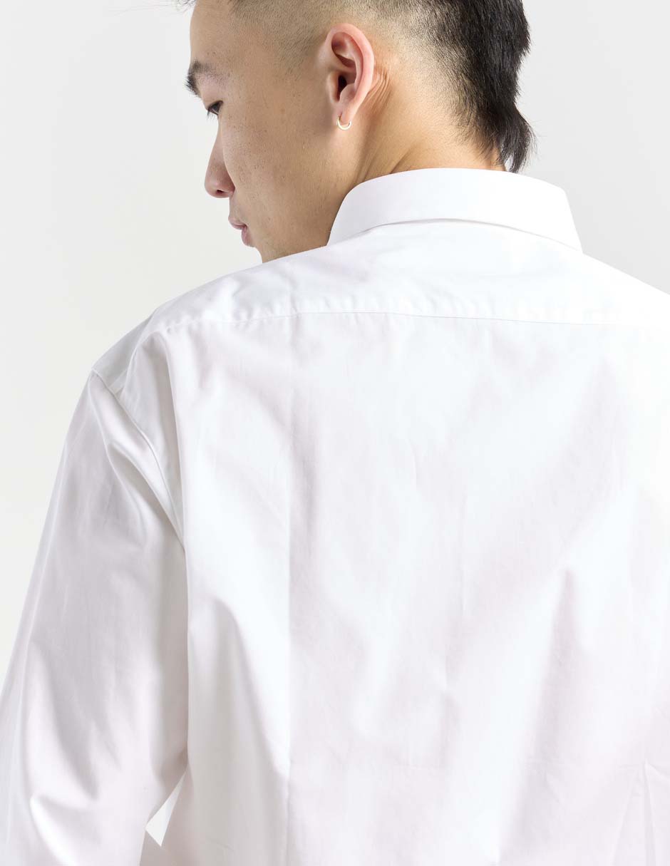 Camisa de vestir de algodón manga larga para hombre 5