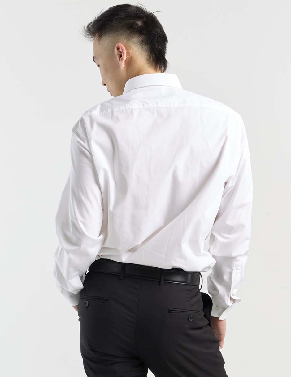 Camisa de vestir de algodón manga larga para hombre 6