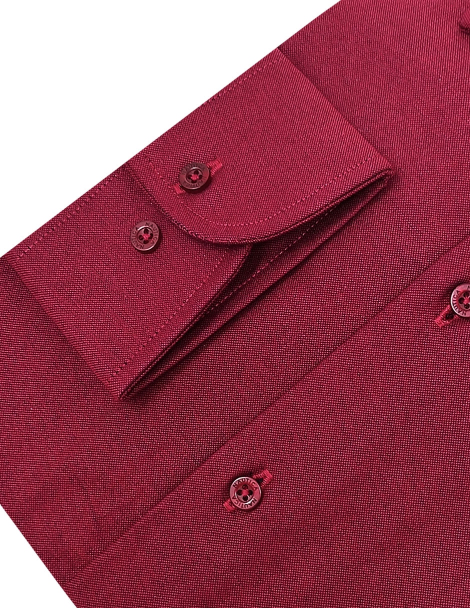 Camisa business casual de algodón manga larga para hombre 4