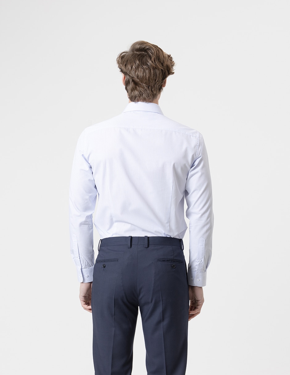 Camisa formal de algodón manga larga para hombre 4