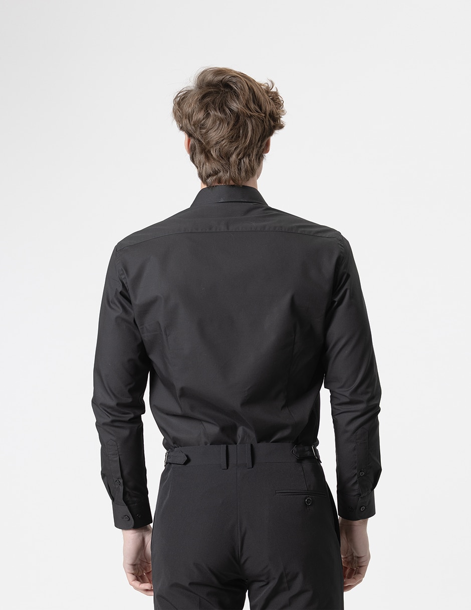 Camisa formal de algodón manga larga para hombre 2