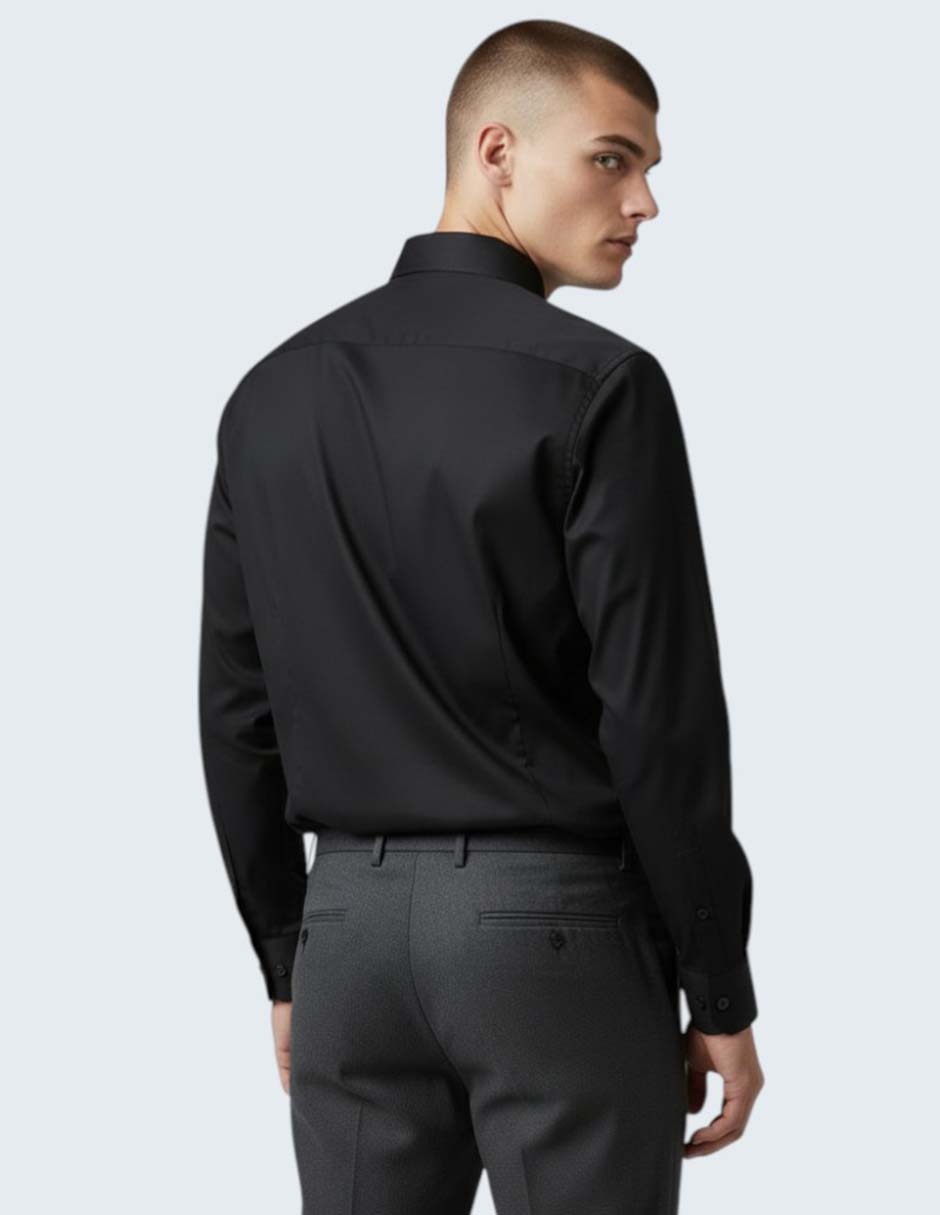 Camisa de vestir de algodón manga larga para hombre 3
