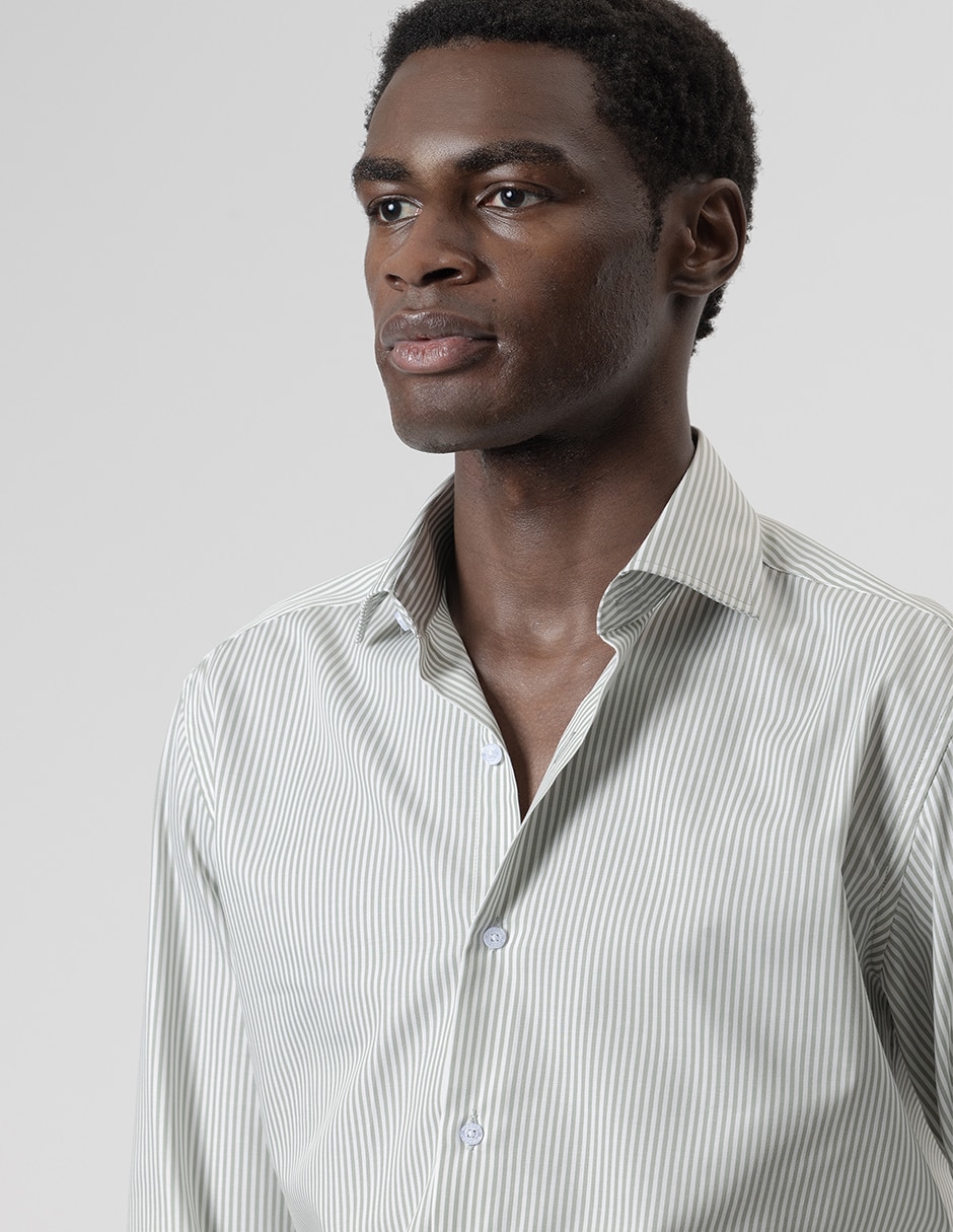 Camisa formal de algodón manga larga para hombre 3