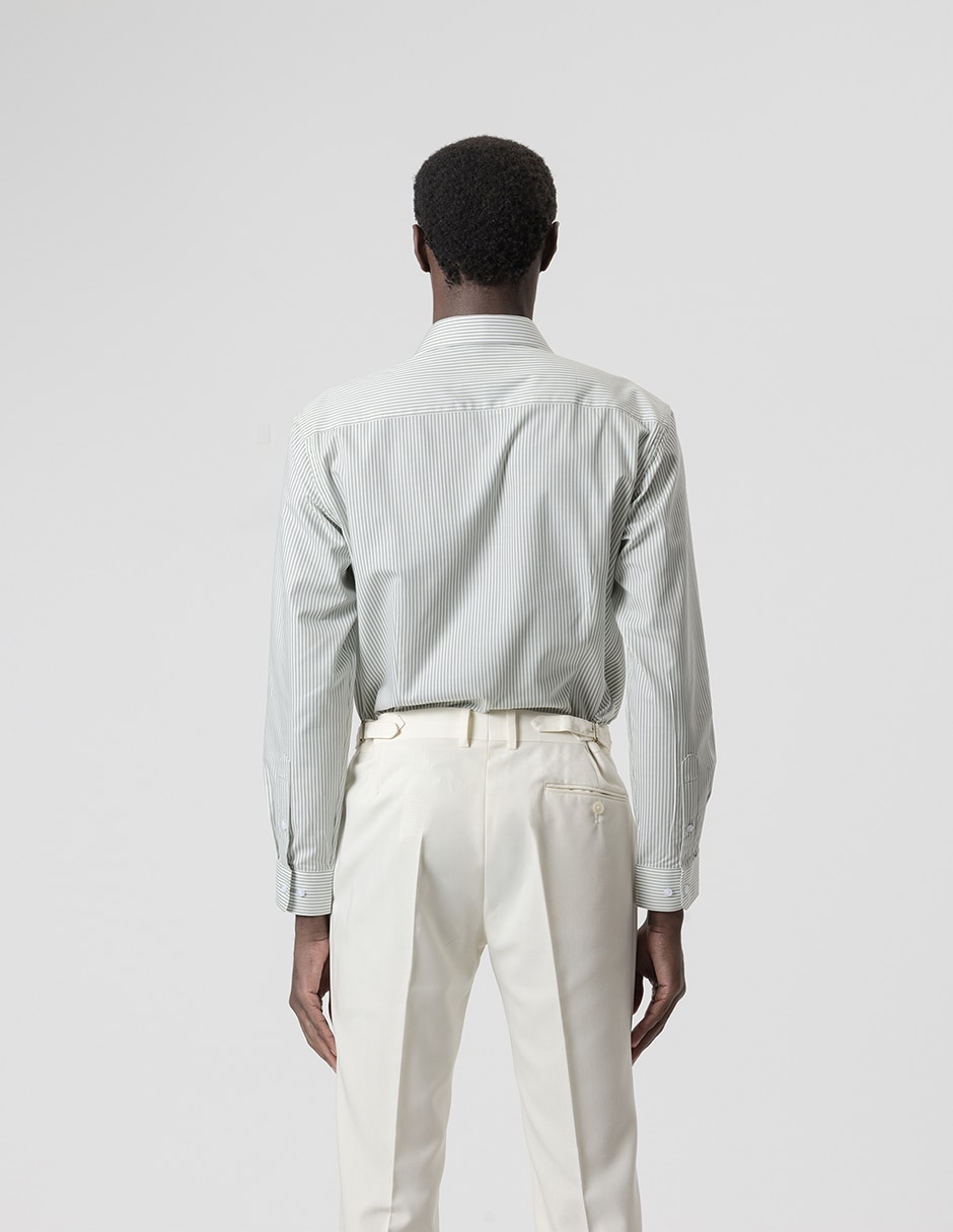 Camisa formal de algodón manga larga para hombre 4