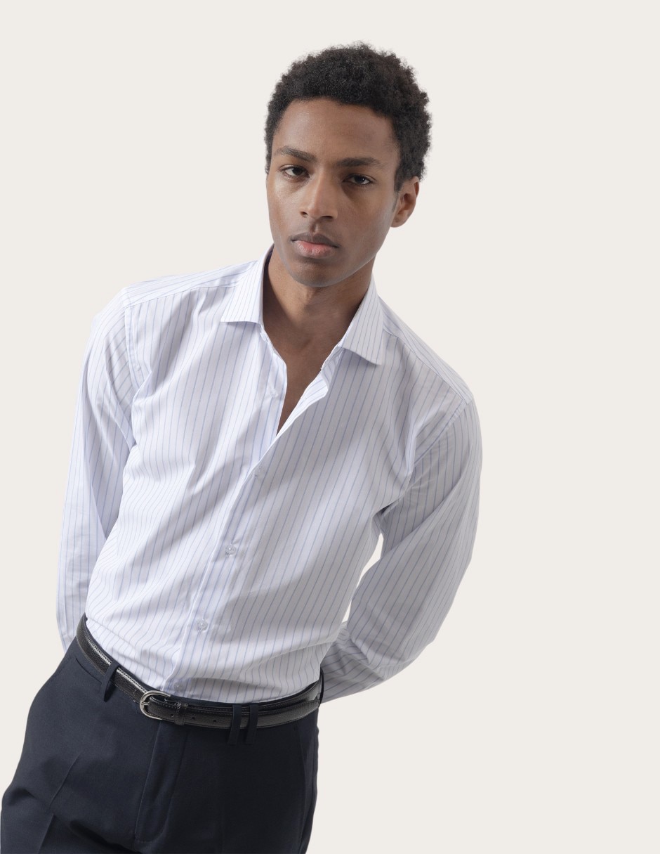 Camisa de vestir de algodón manga larga para hombre 2