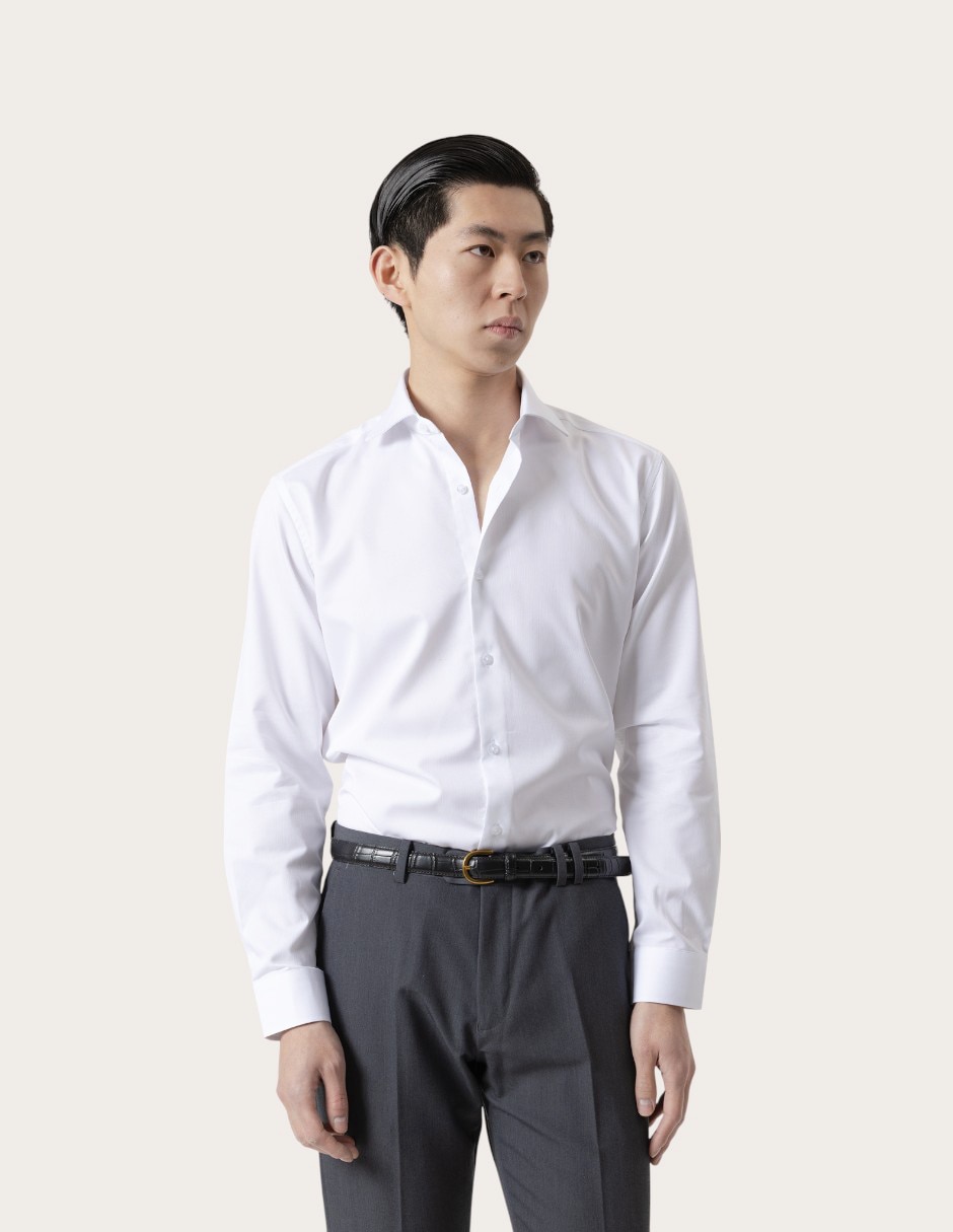 Camisa de vestir de algodón manga larga para hombre Camisa de vestir de algodón manga larga para hombre