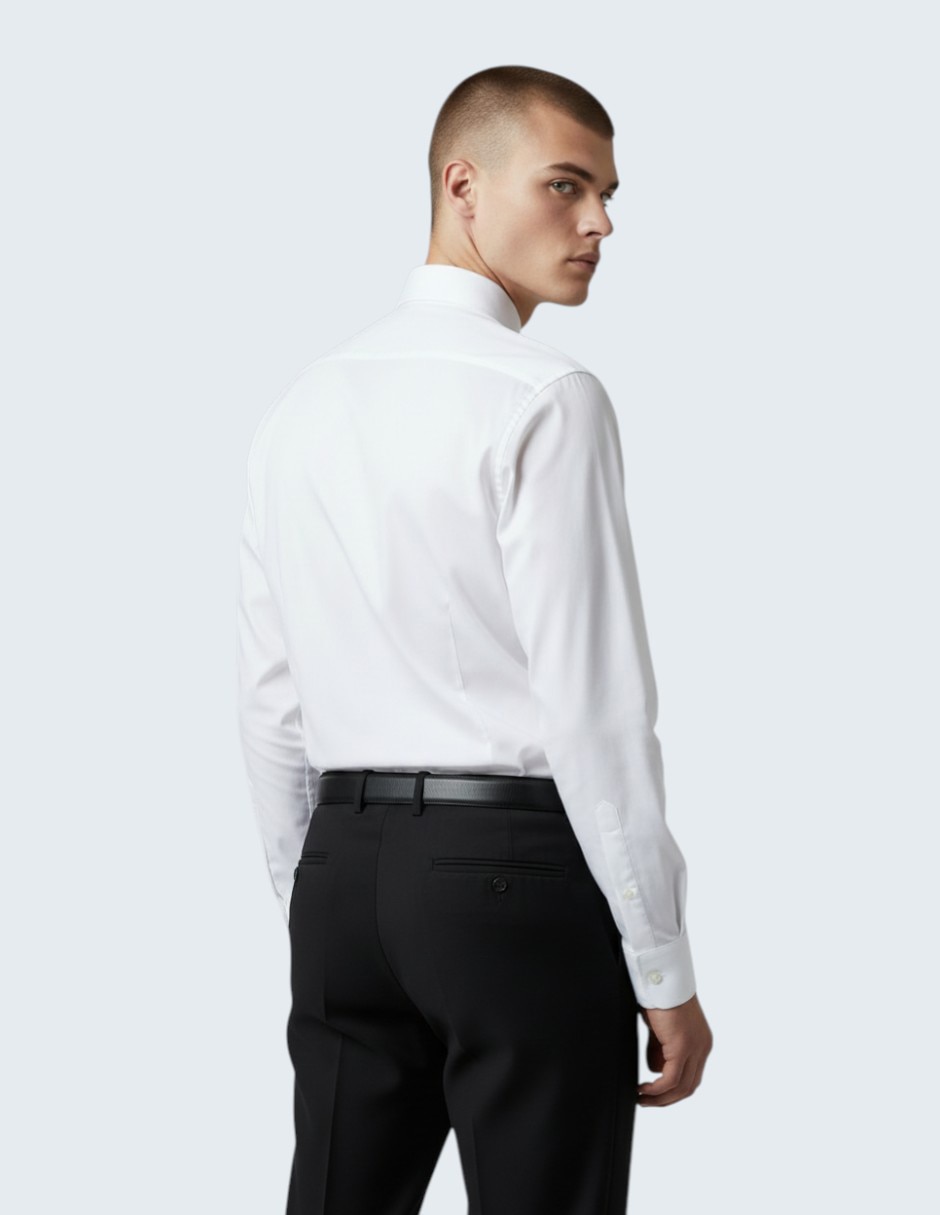 Camisa de vestir de algodón manga larga para hombre 2
