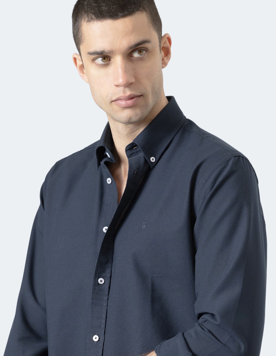 Camisa casual de algodón manga larga para hombre 3