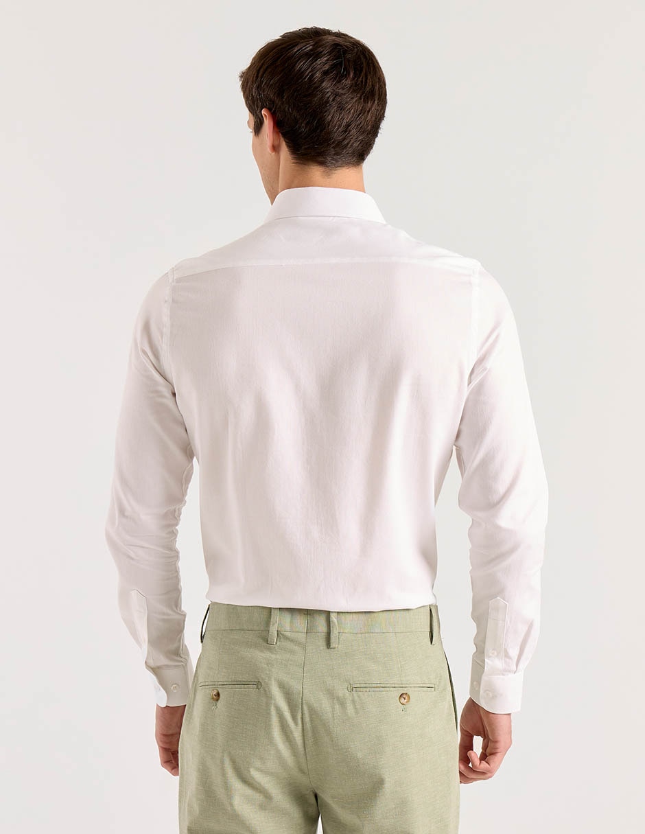 Camisa de vestir de algodón manga larga para hombre 2