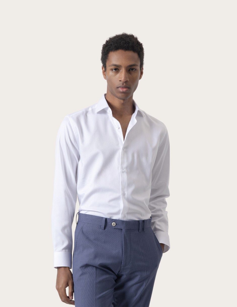 Camisa de vestir de algodón manga larga para hombre