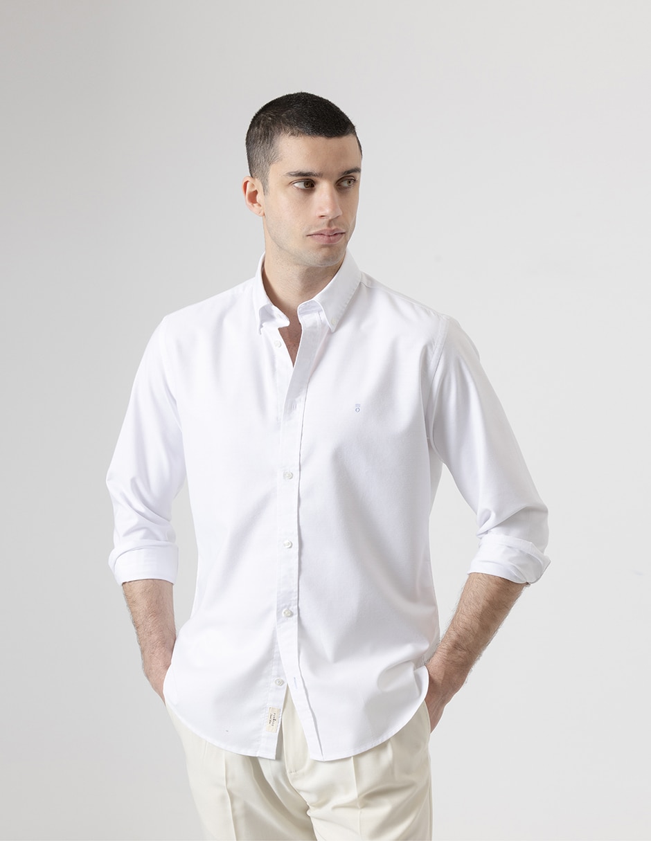 Camisa casual de algodón manga larga para hombre 2