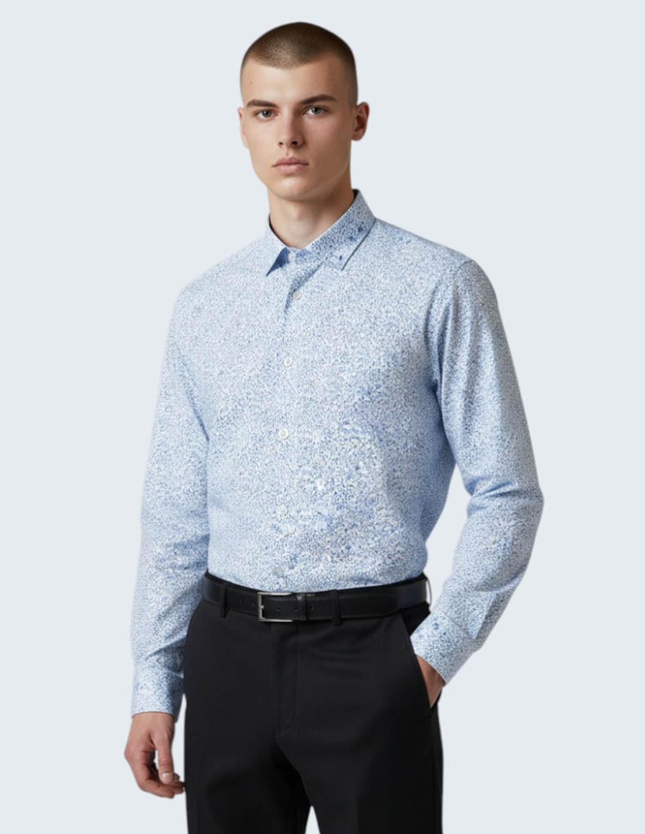 Camisa de vestir de algodón manga larga para hombre Camisa de vestir de algodón manga larga para hombre