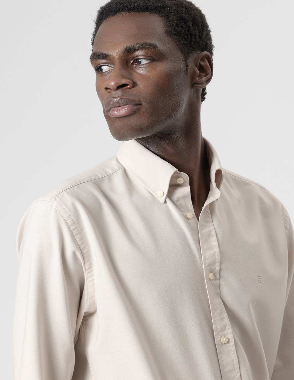 Camisa casual de algodón manga larga para hombre 4