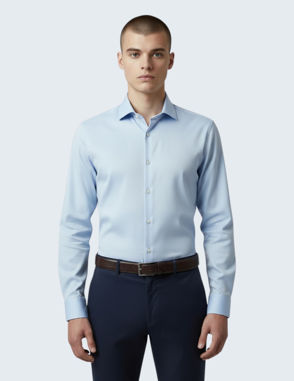 Camisa de vestir de algodón manga larga para hombre Camisa de vestir de algodón manga larga para hombre