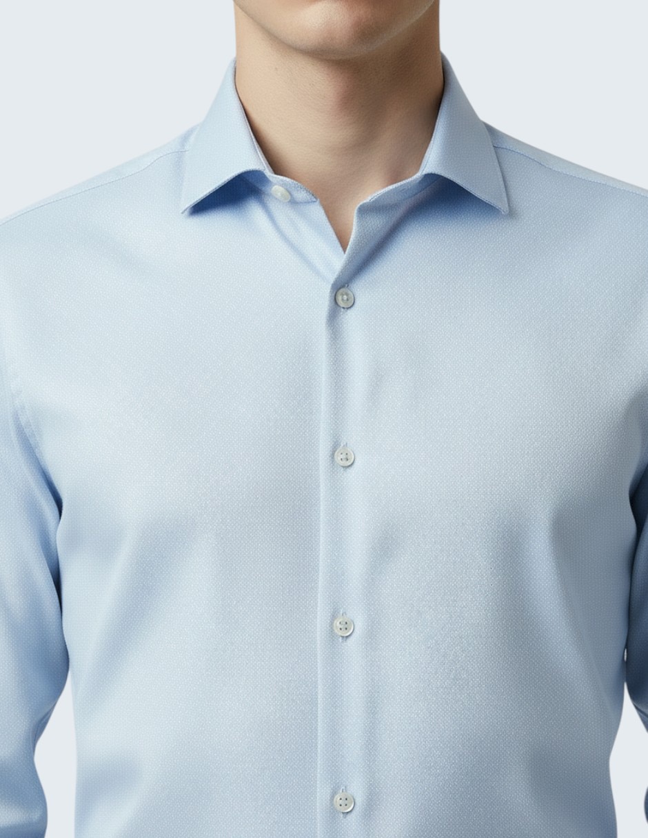 Camisa de vestir de algodón manga larga para hombre 2