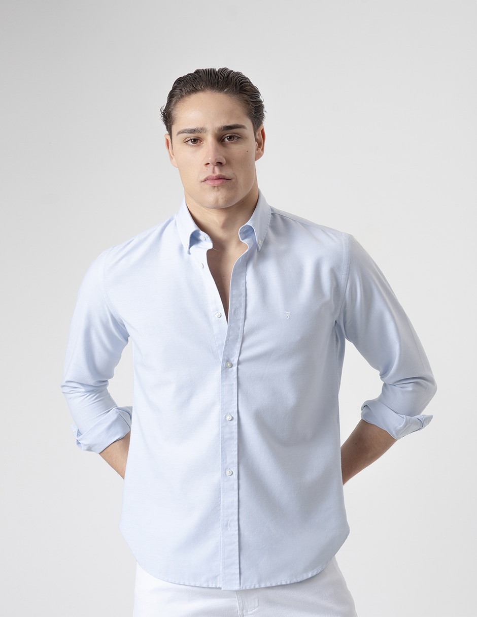 Camisa casual de algodón manga larga para hombre 2