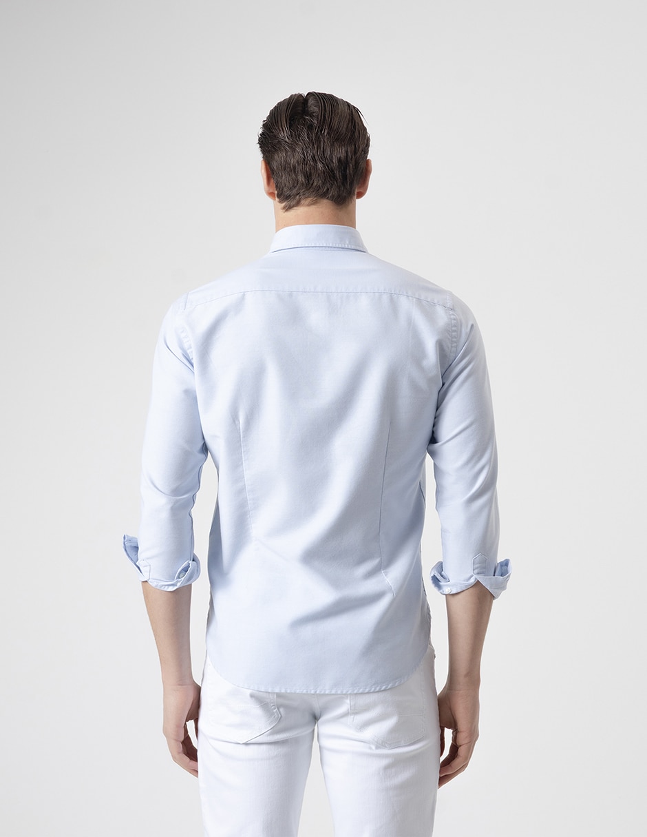 Camisa casual de algodón manga larga para hombre 4