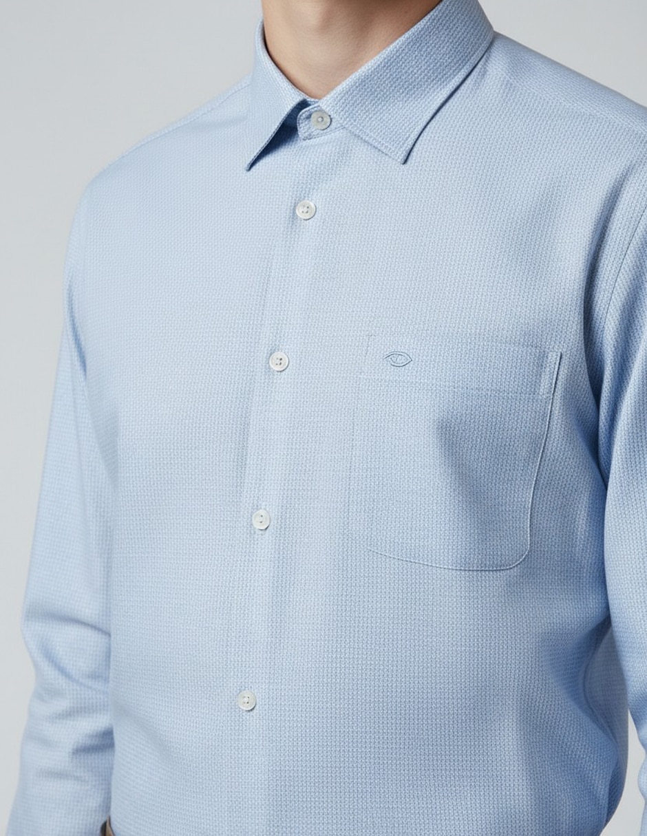 Camisa formal manga larga para hombre 2