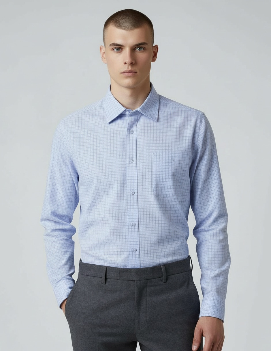 Camisa de vestir manga larga para hombre