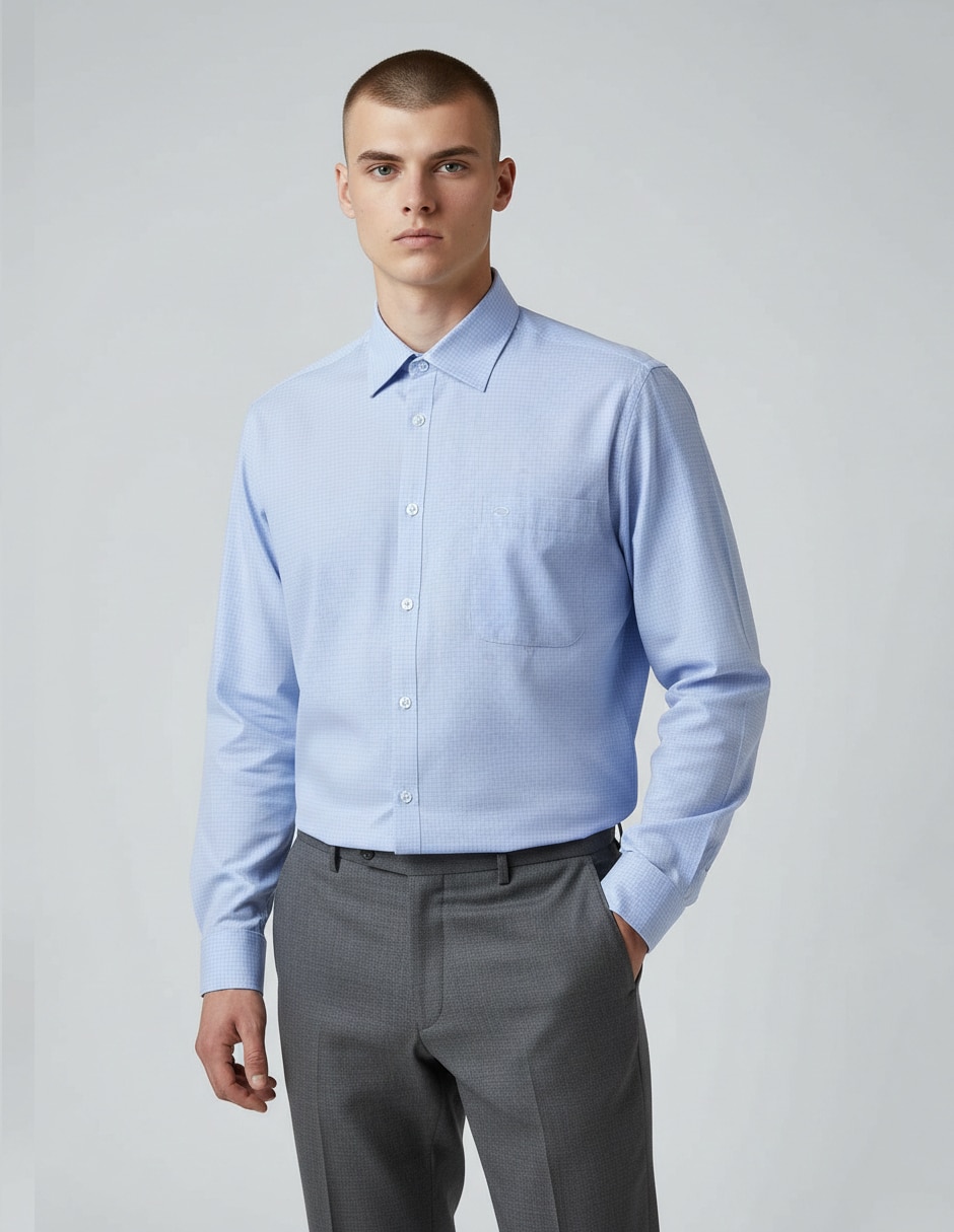Camisa de vestir manga larga para hombre