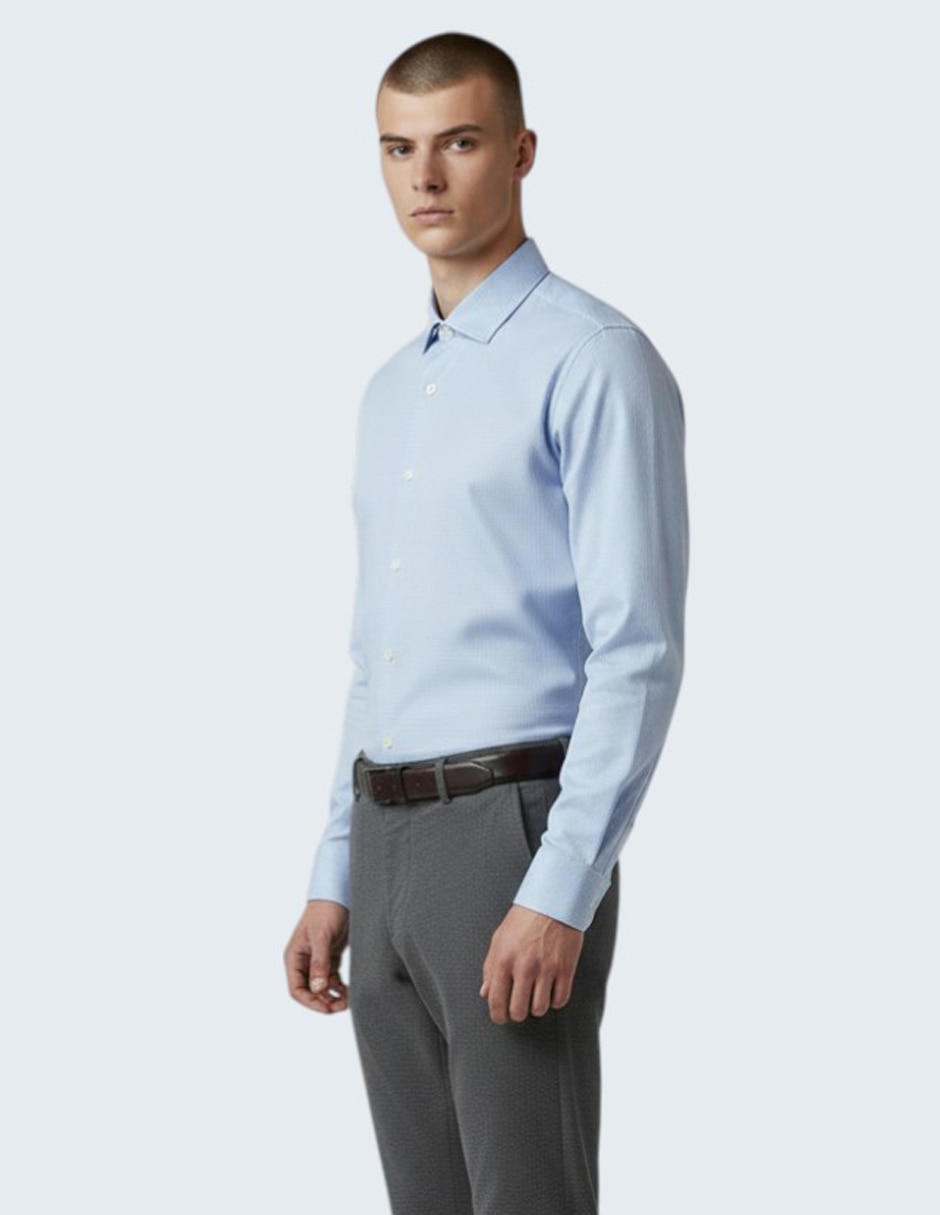 Camisa de vestir de algodón manga larga para hombre Camisa de vestir de algodón manga larga para hombre