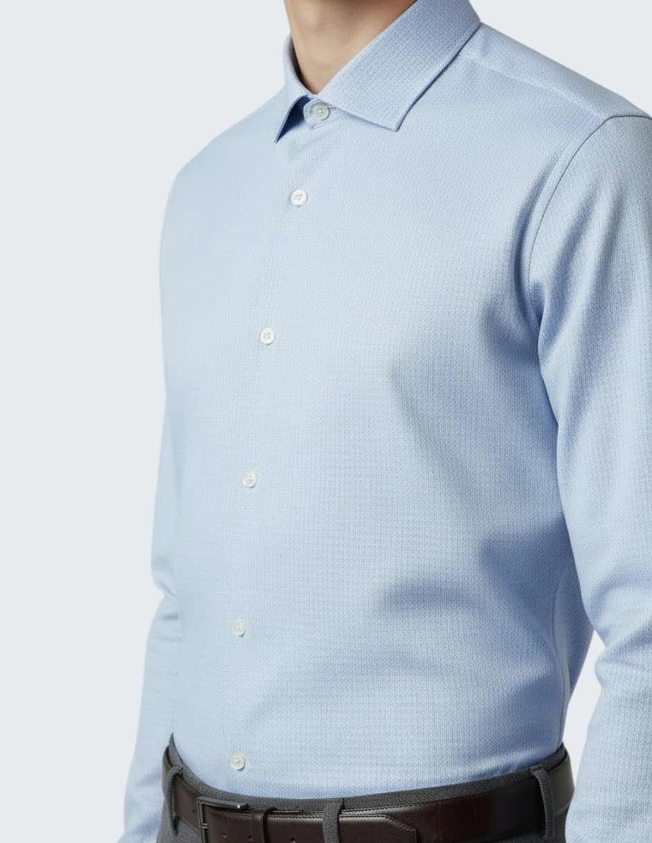Camisa de vestir de algodón manga larga para hombre 2