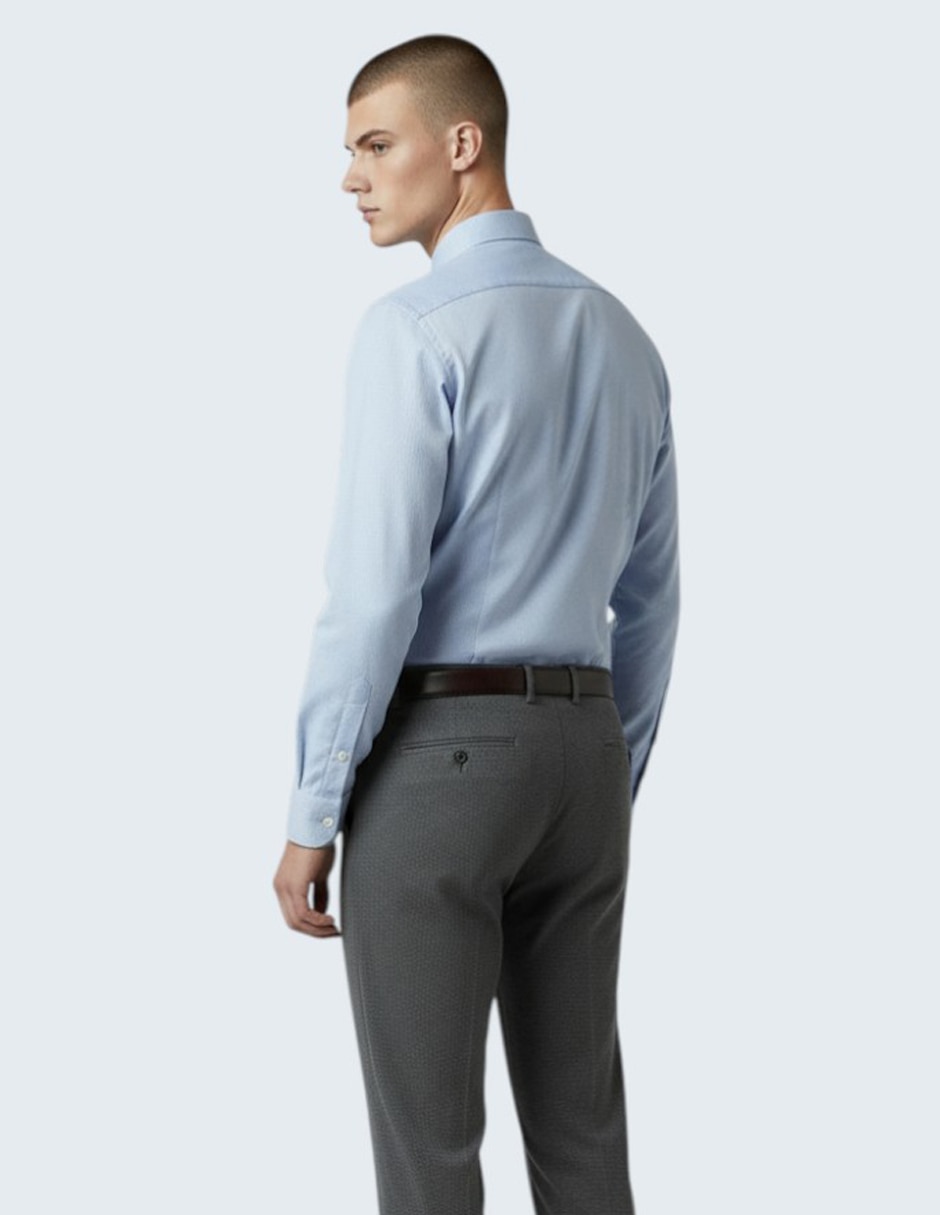 Camisa de vestir de algodón manga larga para hombre 4