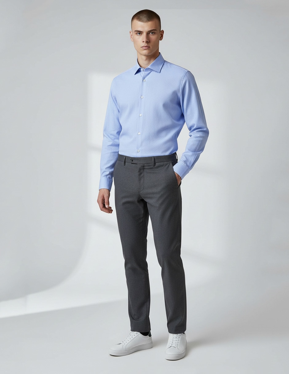 Camisa de vestir manga larga para hombre Camisa de vestir manga larga para hombre