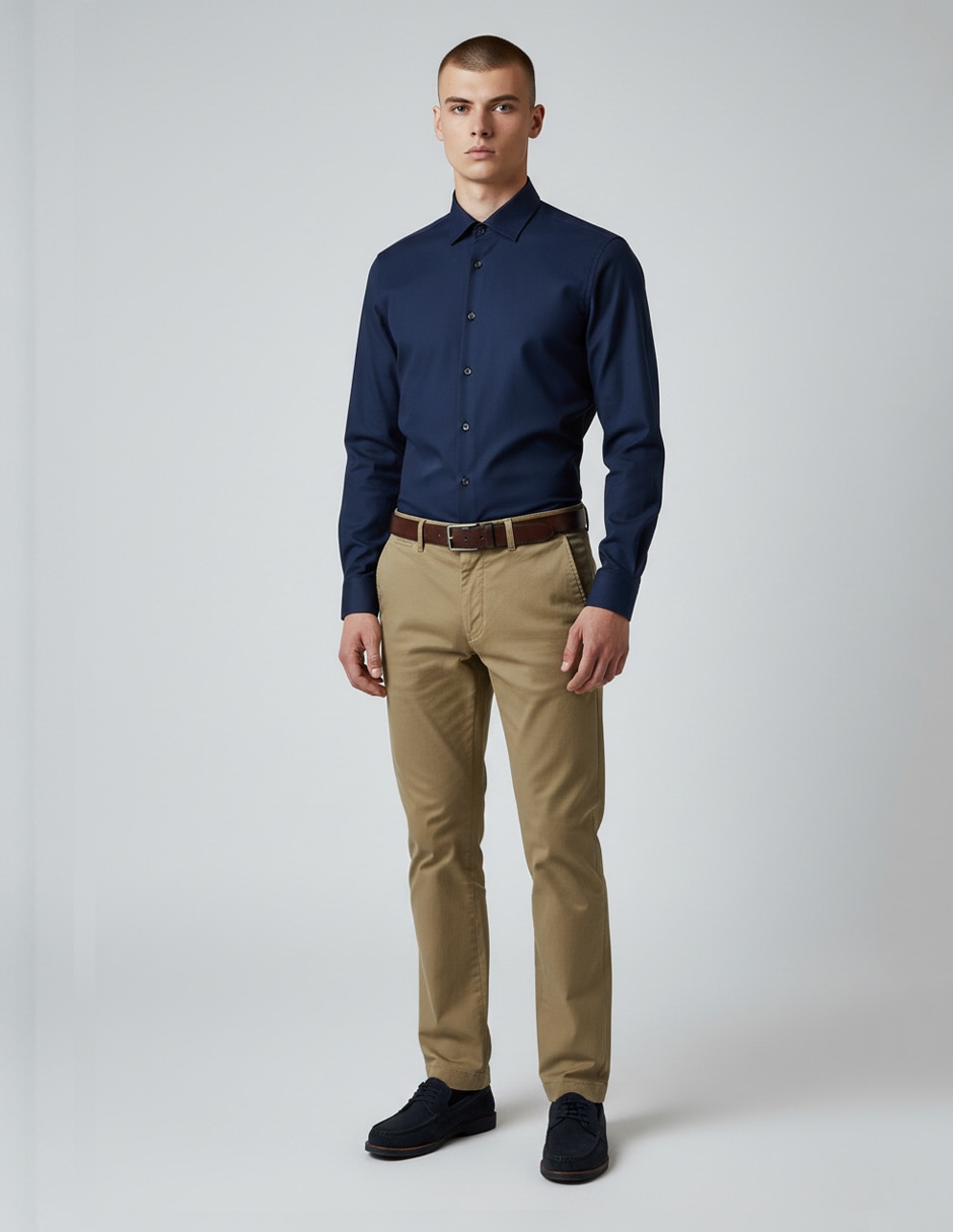 Camisa de vestir manga larga para hombre 7