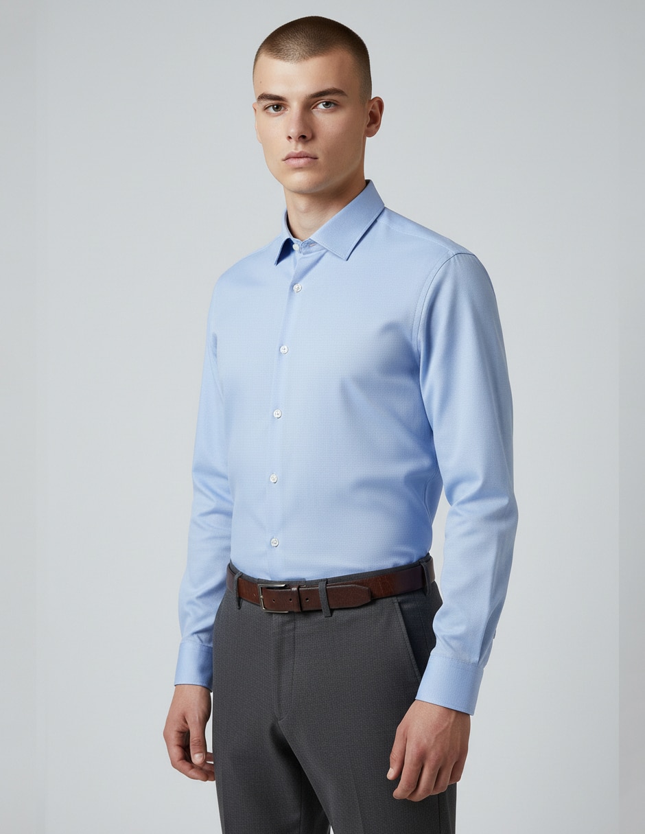 Camisa de vestir manga larga para hombre