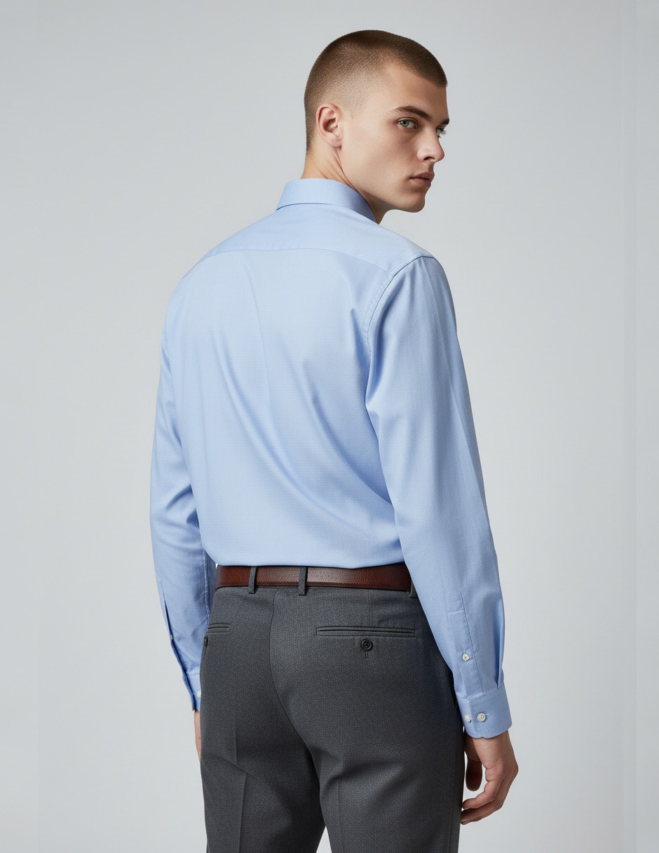 Camisa de vestir manga larga para hombre 7