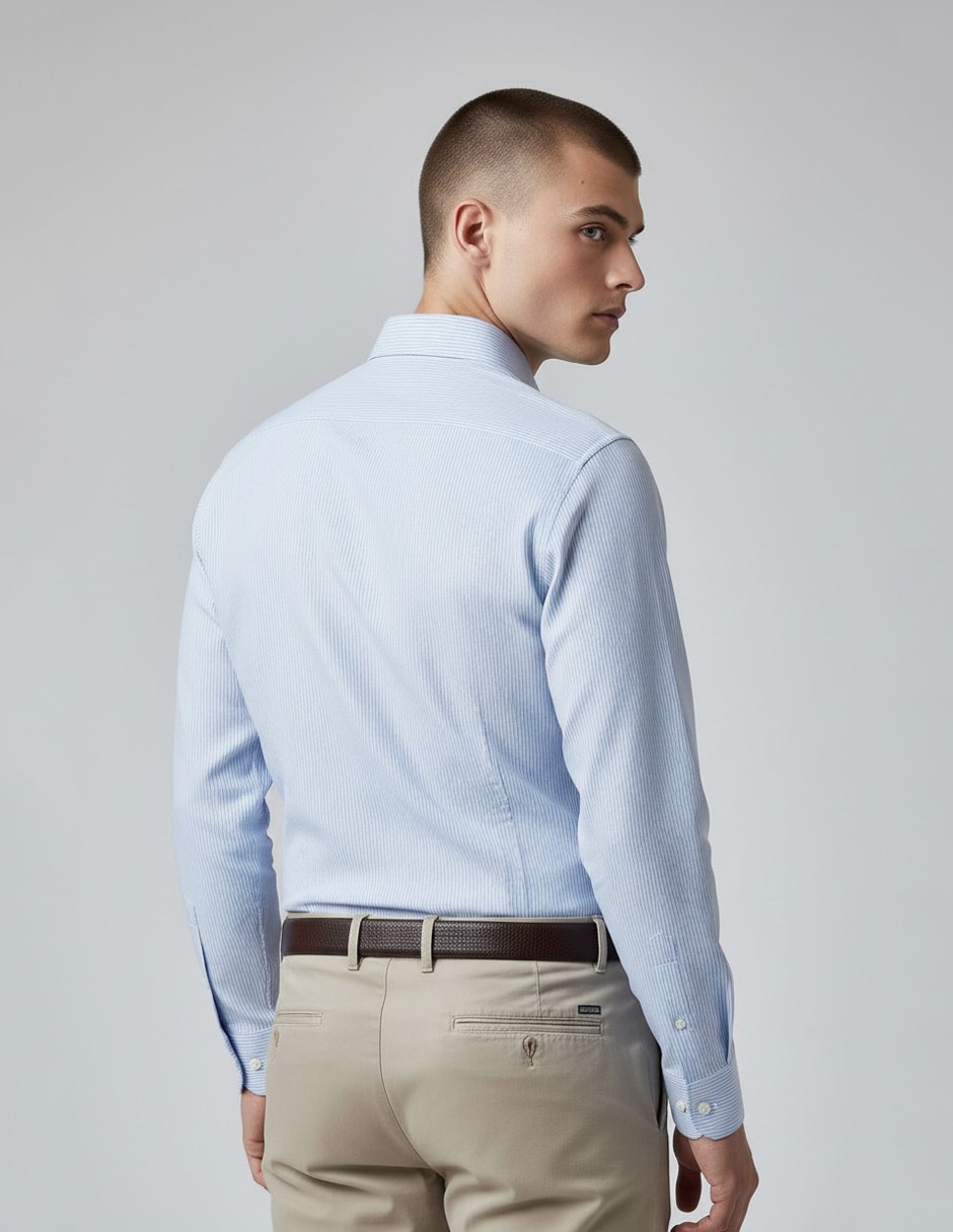 Camisa de vestir de algodón manga larga para hombre 3