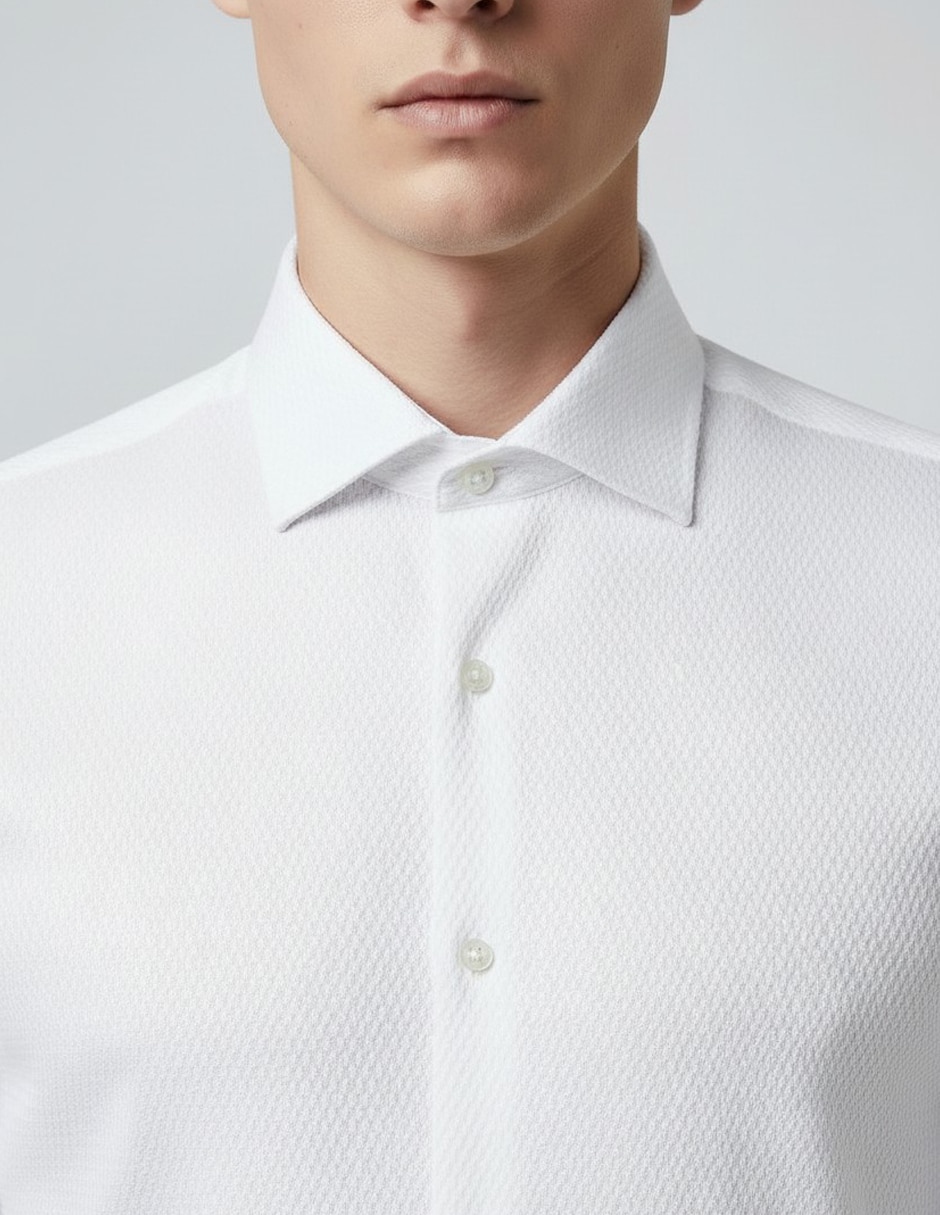 Camisa formal de algodón manga larga para hombre 3