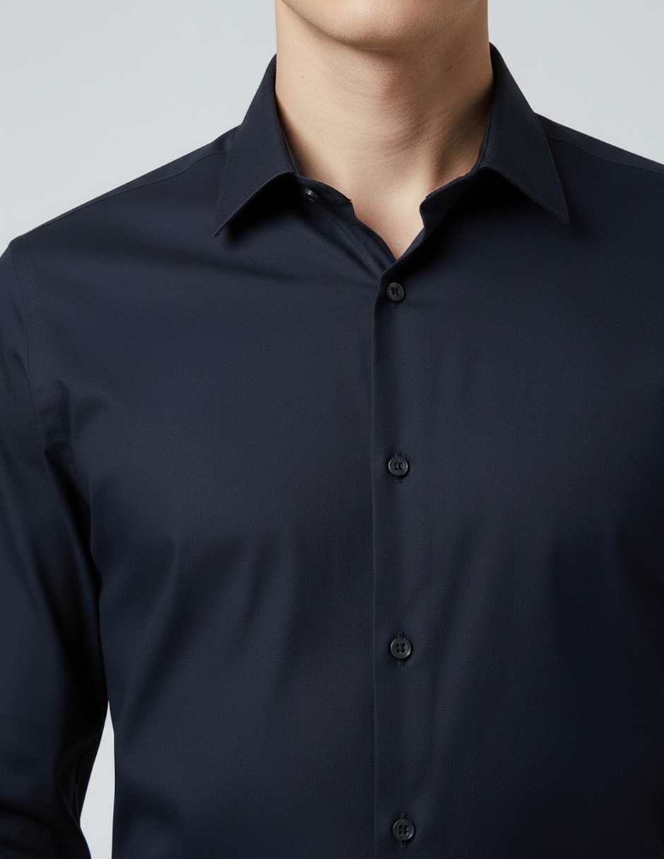 Camisa formal de algodón manga larga para hombre 3