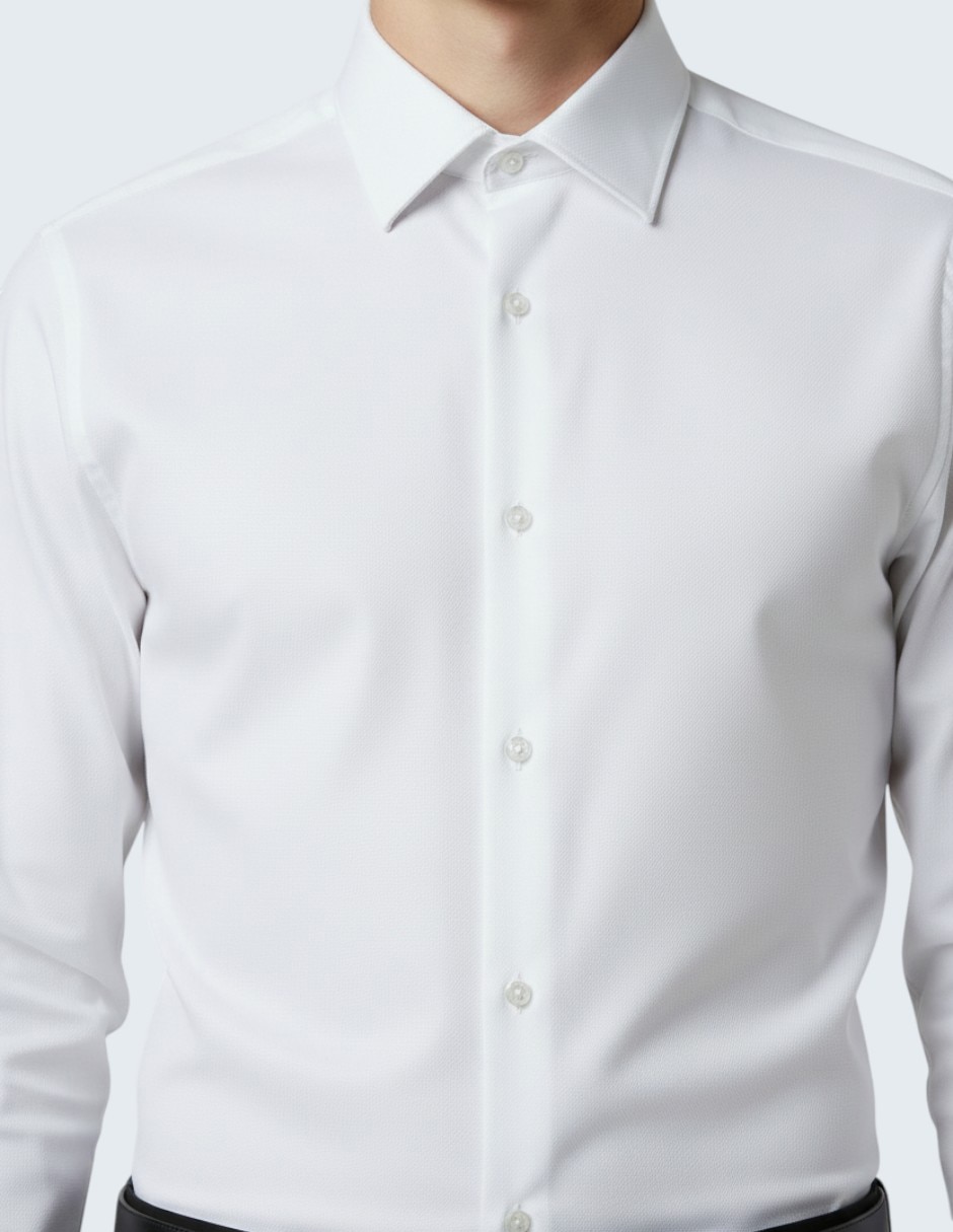 Camisa de vestir de algodón manga larga para hombre 2