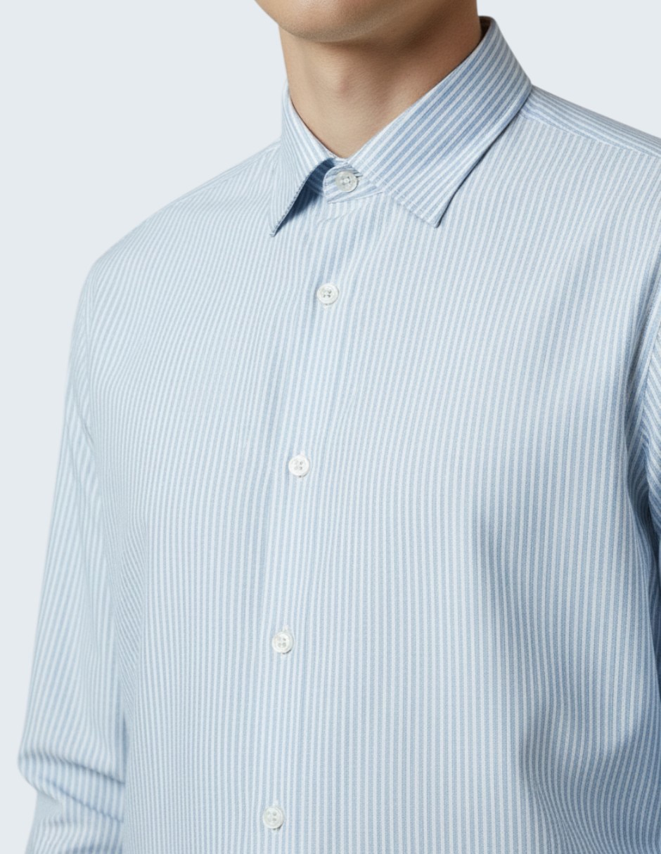 Camisa de vestir kenneth cole de algodón manga larga para hombre 5