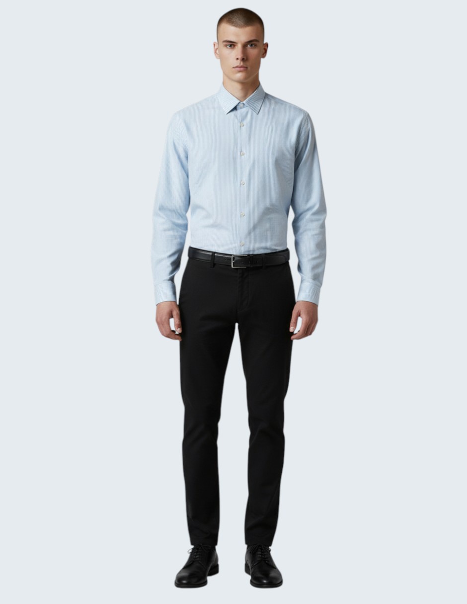 Camisa de vestir kenneth cole de algodón manga larga para hombre 6