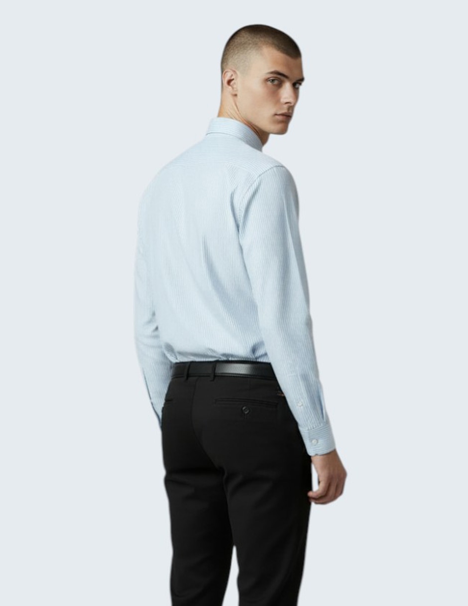 Camisa de vestir kenneth cole de algodón manga larga para hombre 7