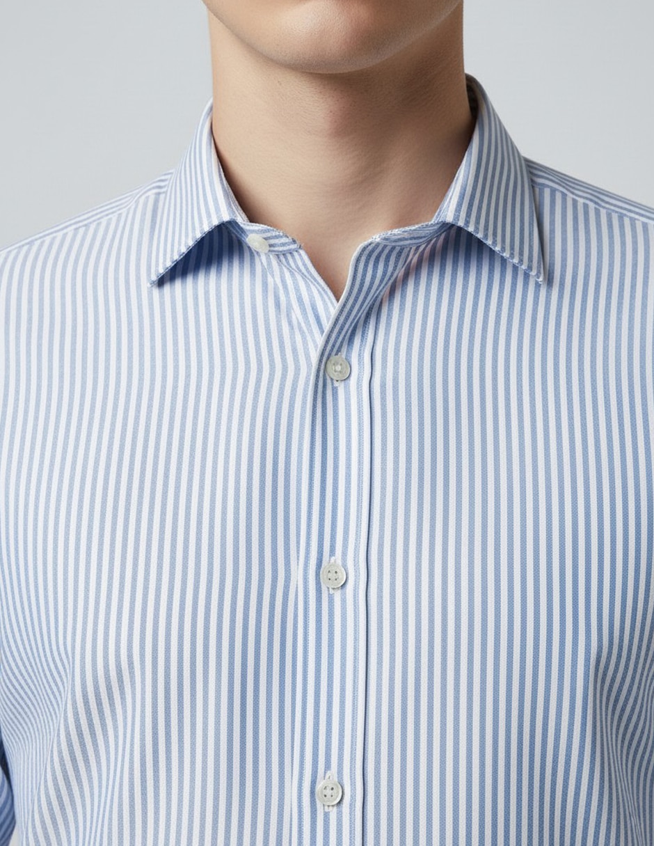 Camisa formal de algodón manga larga para hombre 3