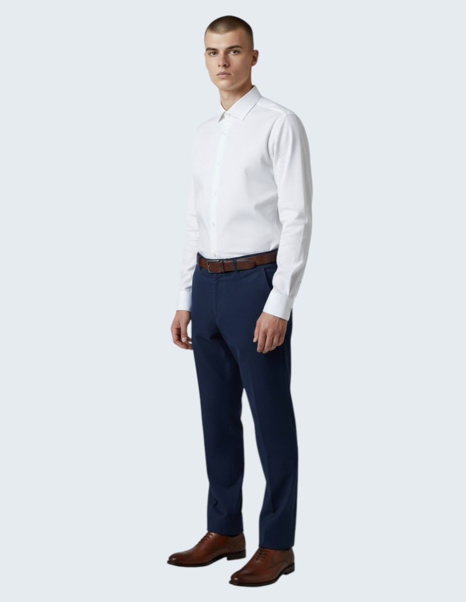 Camisa de vestir de algodón manga larga para hombre 2