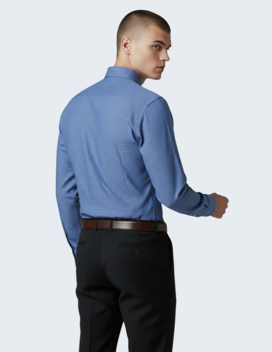Camisa de vestir de algodón manga larga para hombre 3
