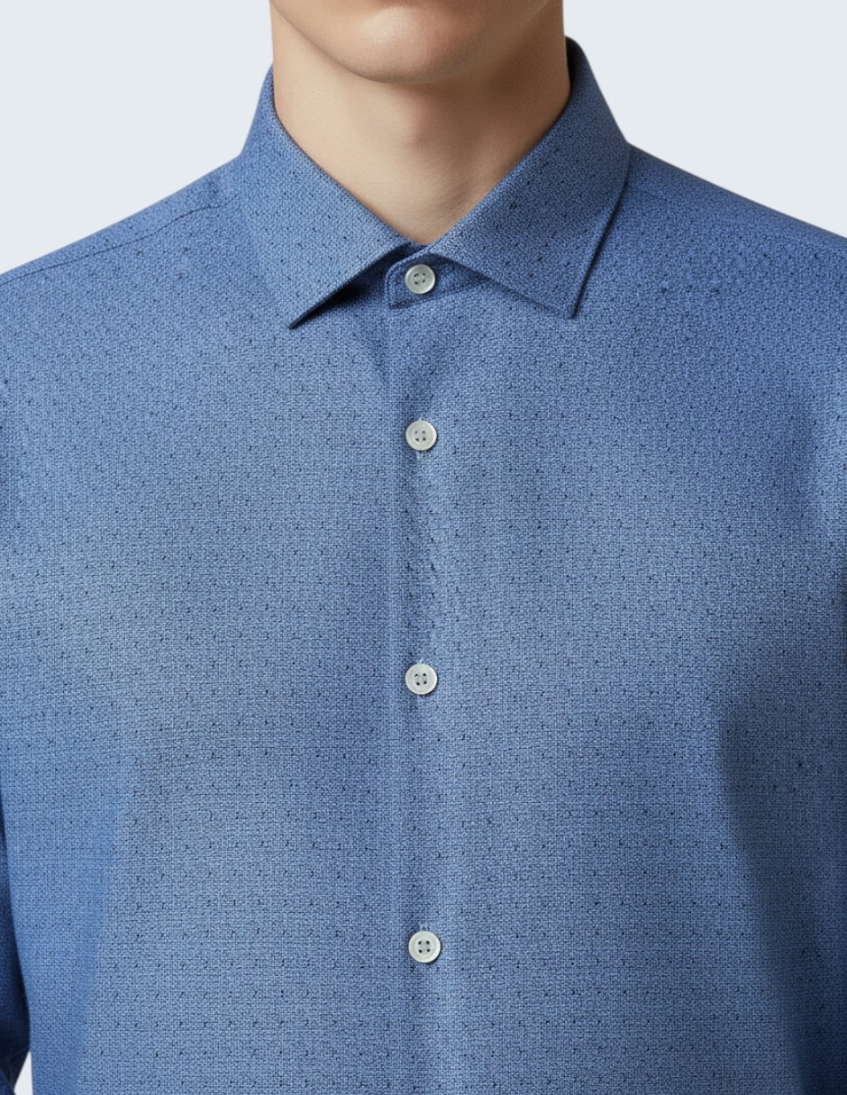 Camisa de vestir de algodón manga larga para hombre 4