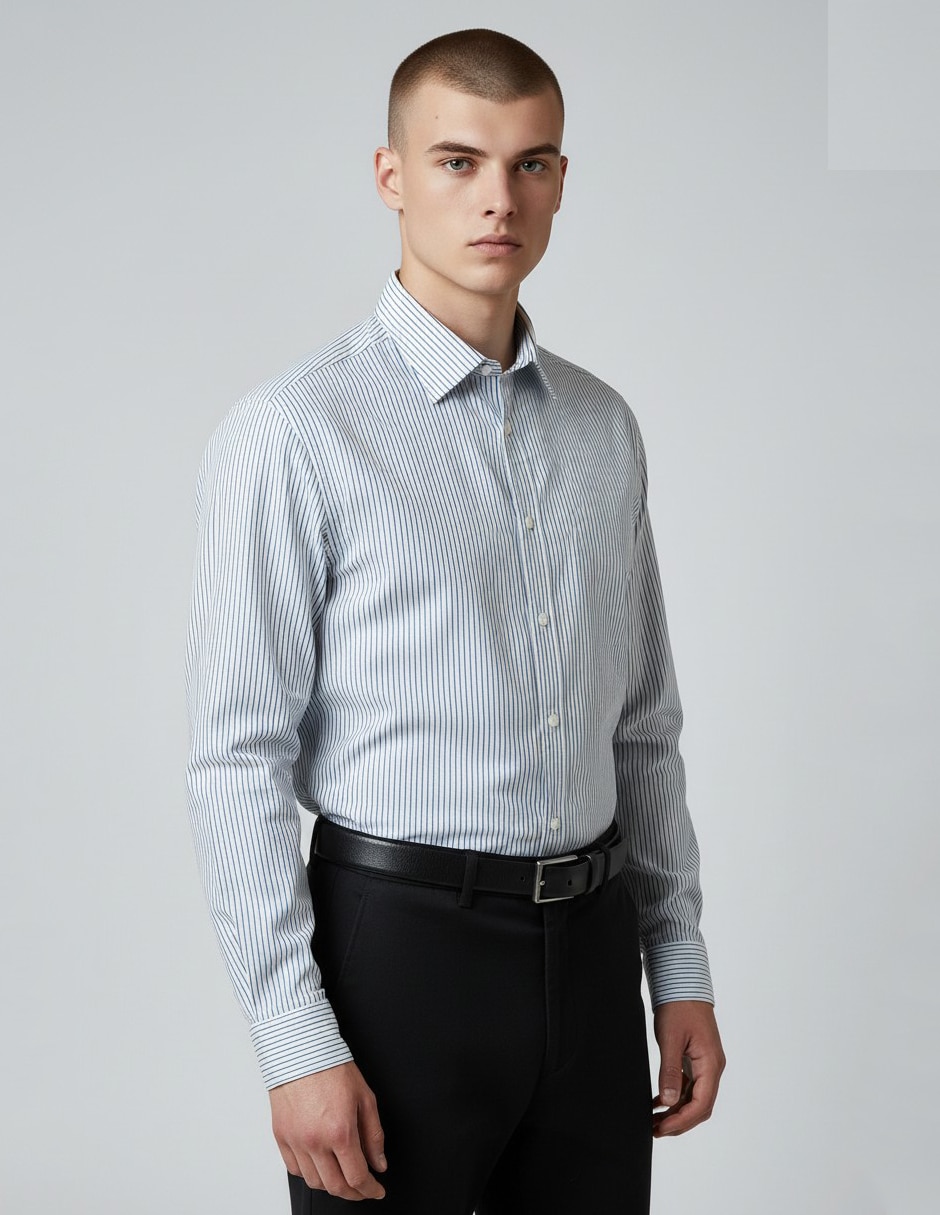 Camisa formal manga larga para hombre