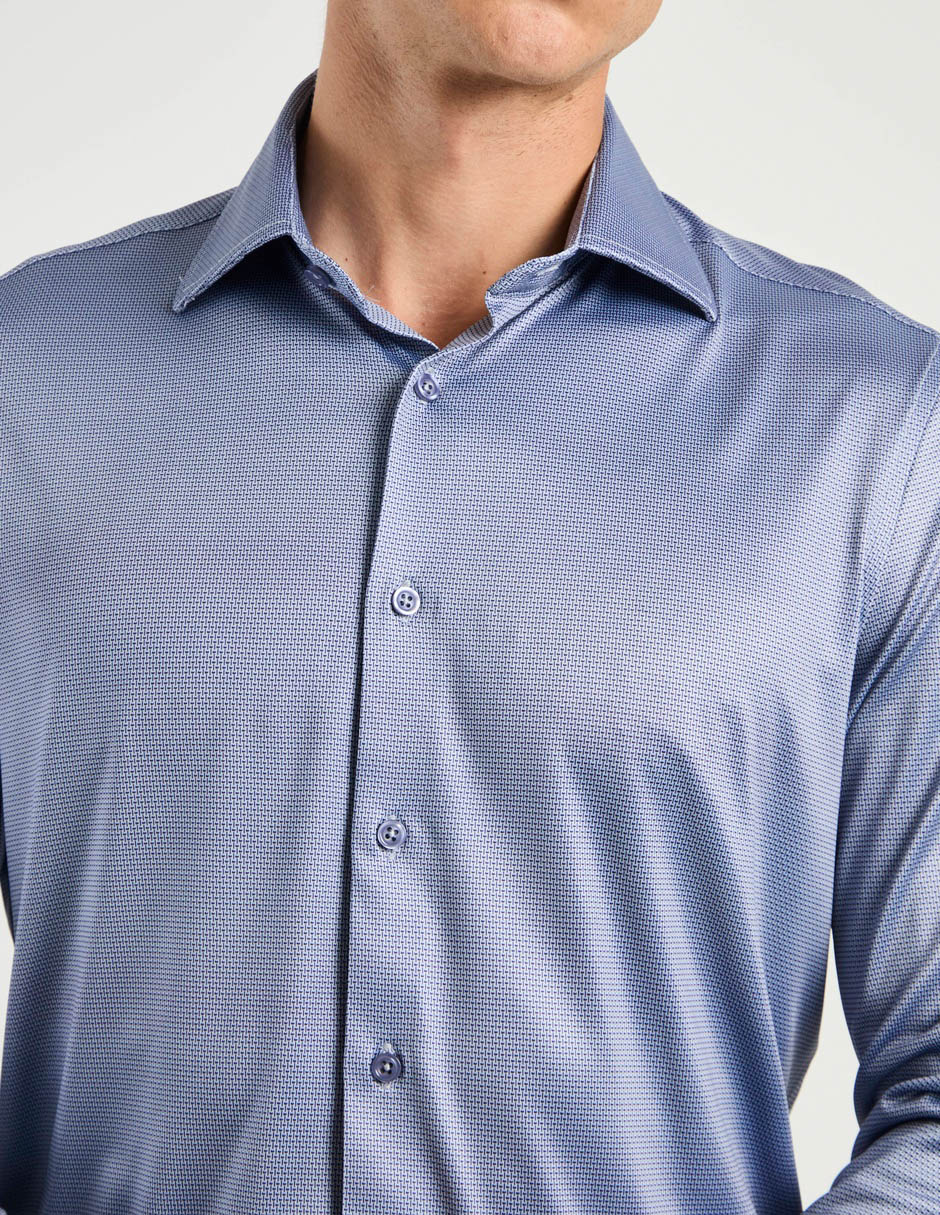 Camisa de vestir de algodón manga larga para hombre 4