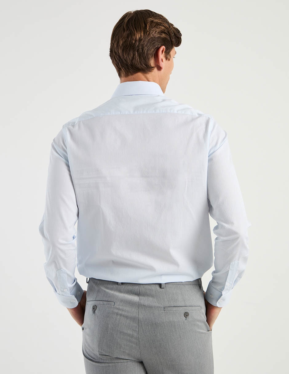 Camisa de vestir de algodón manga larga para hombre 6
